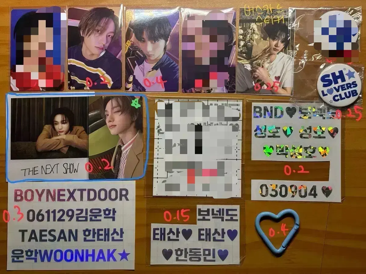 boynextdoor boynextdoor photocard unofficial goods pinbutton lightstick sticker postcard poster wts