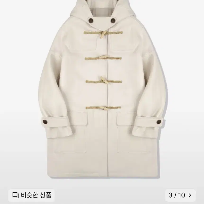 메인부스 [울90%]Oversized Duffle Coat(IVORY)