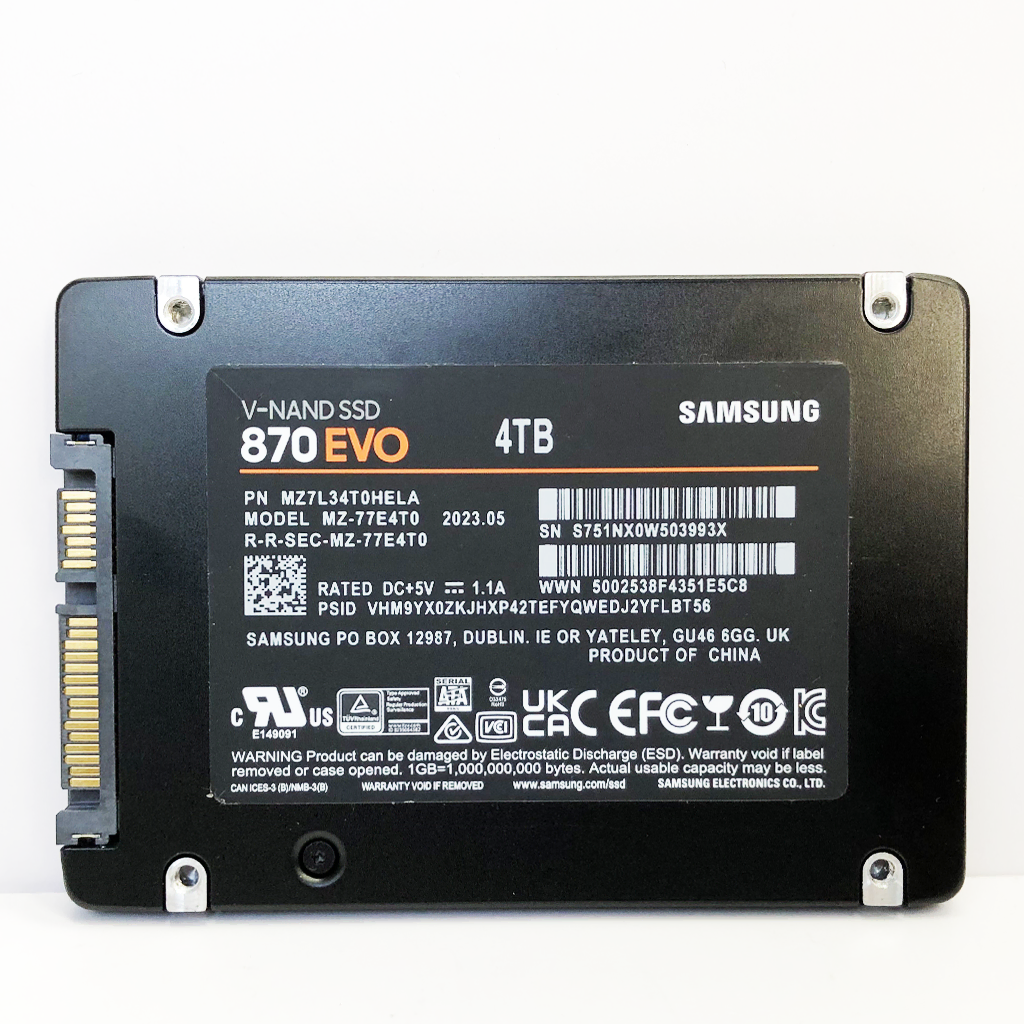 무상 28년 8월)  삼성전자 870 EVO (4TB)