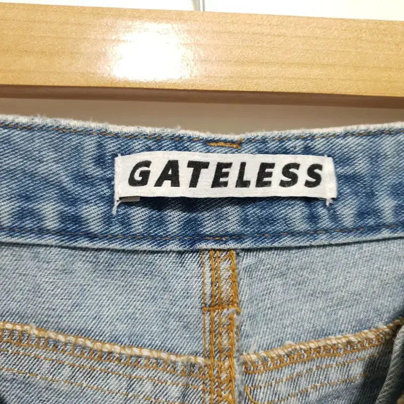 GATELESS 여성 와이드 데님 팬츠 S_i3616