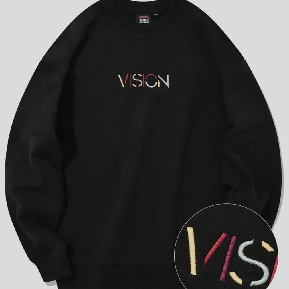 새) 비전스트릿웨어 맨투맨 VSW Splash Crewneck 블랙