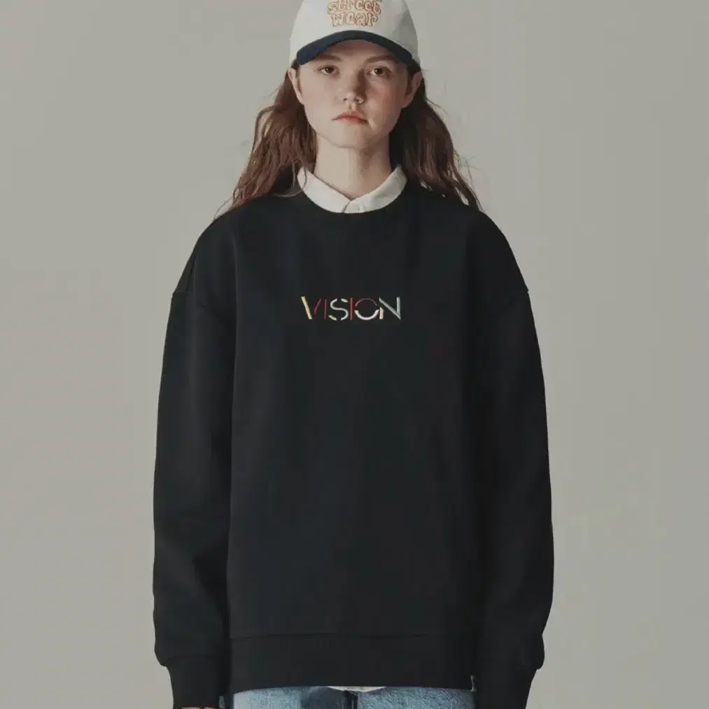 새) 비전스트릿웨어 맨투맨 VSW Splash Crewneck 블랙