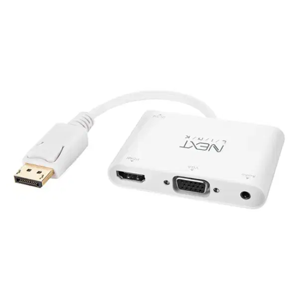 DP to HDMI/VGA 4K 변환 컨버터 화이트