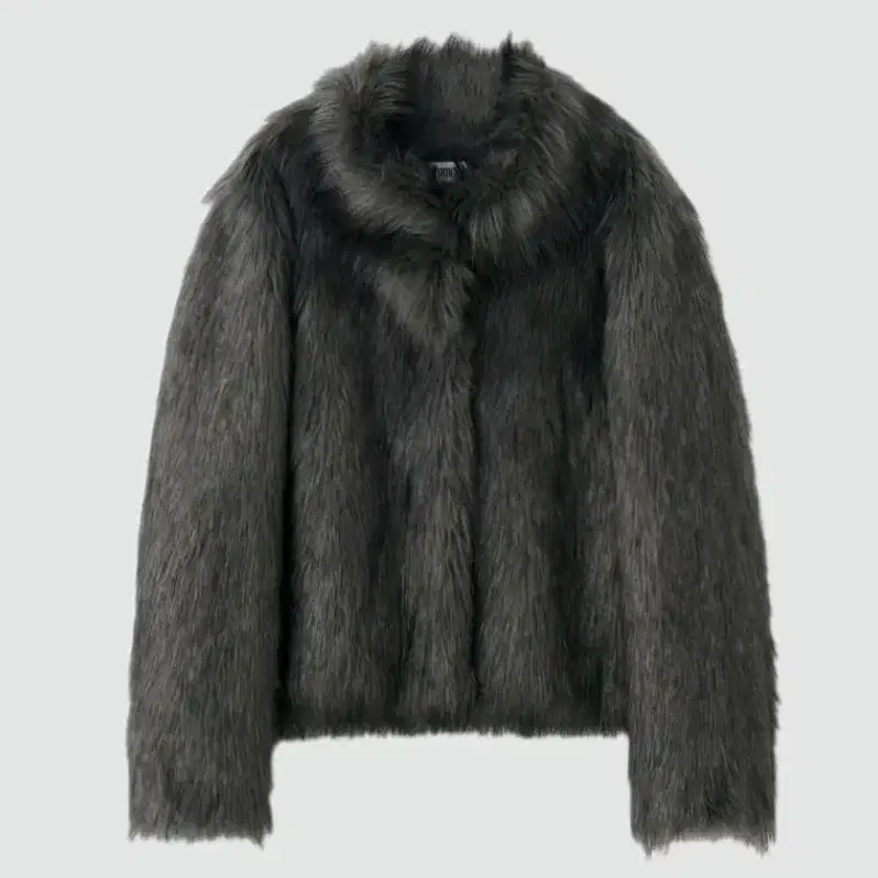 스튜디오테이블 Fur collar jacket, khaki gray