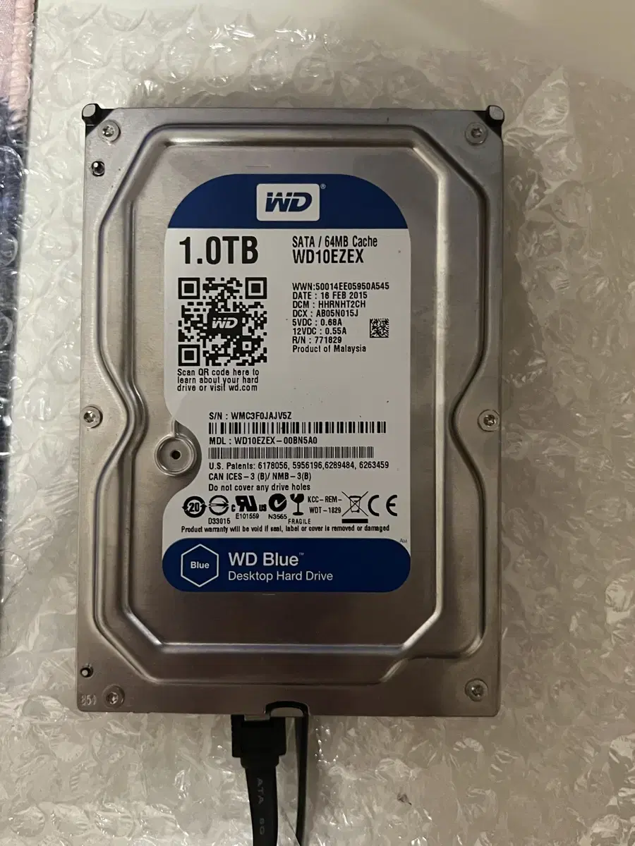 HDD WD BLUE 1TB 판매합니다