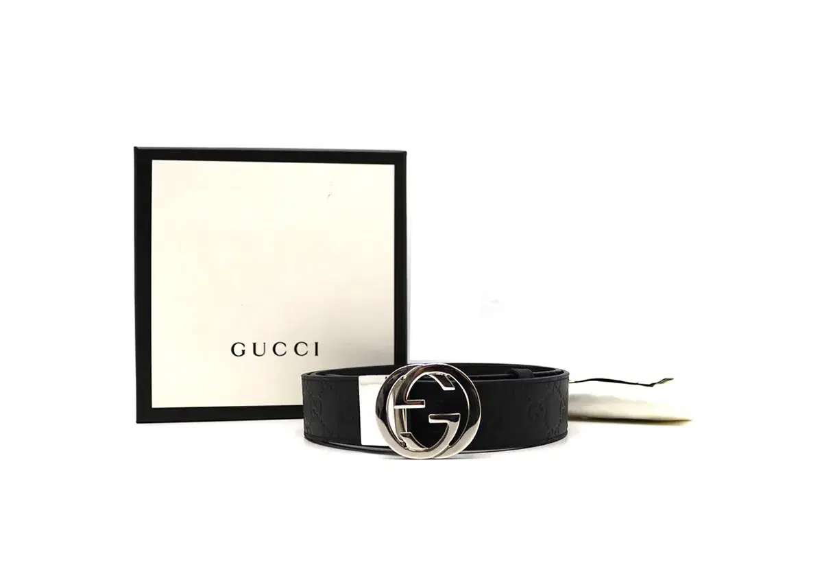 [GOODS] Gucci 473030 Interlocking Leather Belt Condition A+