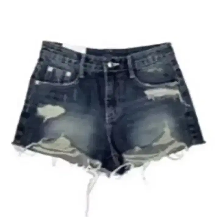 구해요) 블랙업 dropped damage denim shorts