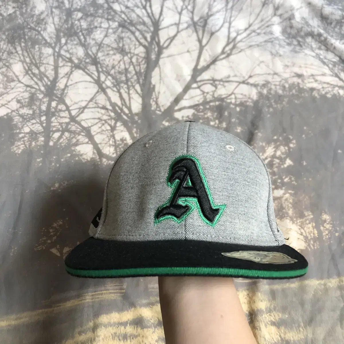 Vintage SMB green gray snap back