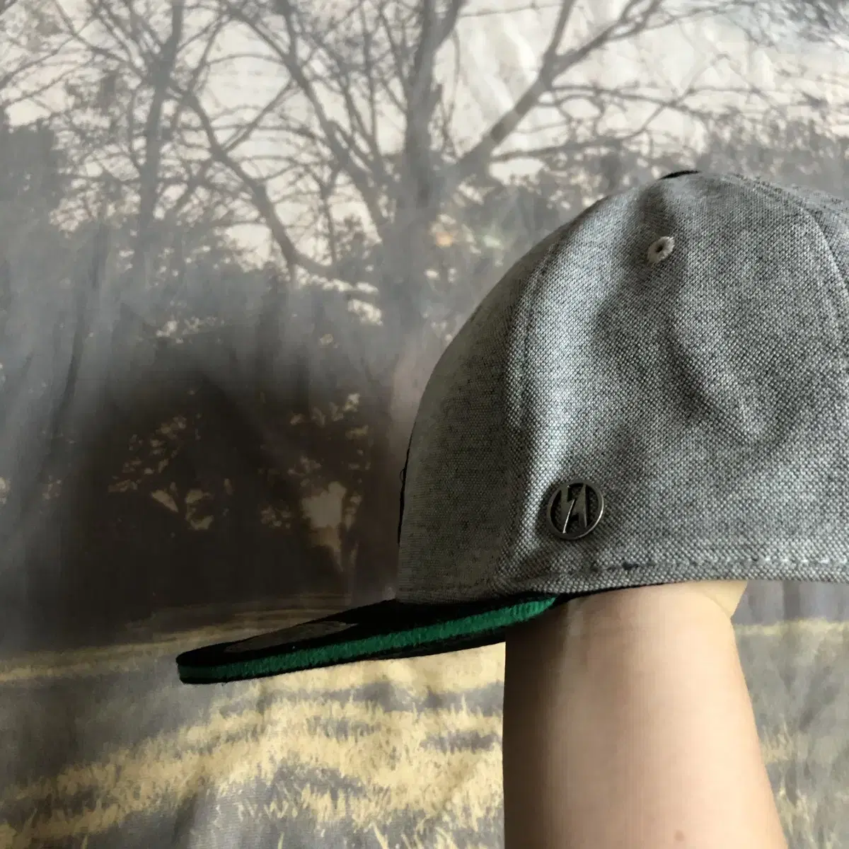 Vintage SMB green gray snap back