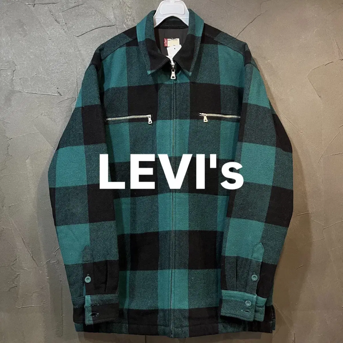 [L] LEVIs 리바이스 타탄체크 모직 자켓