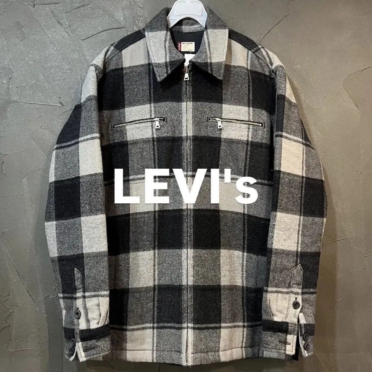 [M] LEVIs 리바이스 타탄체크 모직 자켓