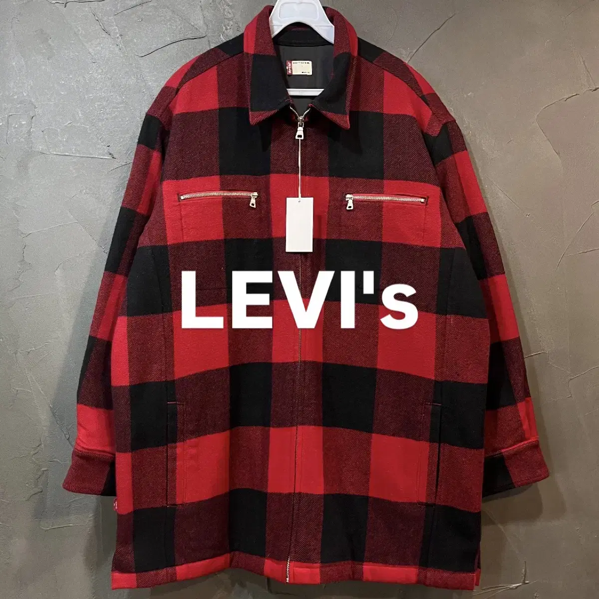 [XL] LEVIs 리바이스 타탄체트 모직 자켓