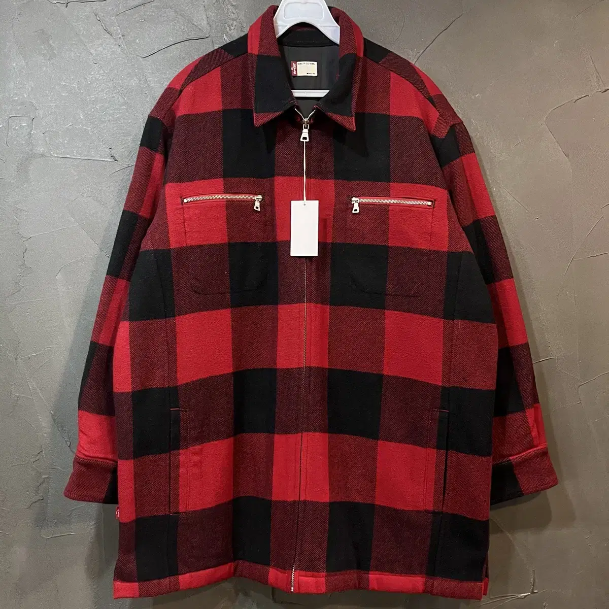 [XL] LEVIs 리바이스 타탄체트 모직 자켓