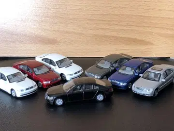 BMW 7 시리즈 메르세데스- 벤츠 S 클래스 미니카 7대 세트