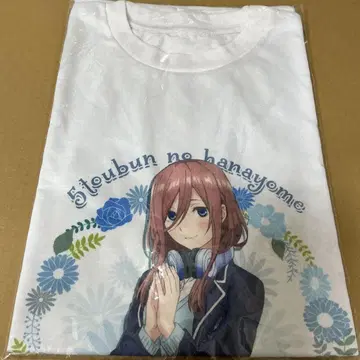 5등분의 신부 나카노 미쿠 칼라 티셔츠 화이트 L사이즈