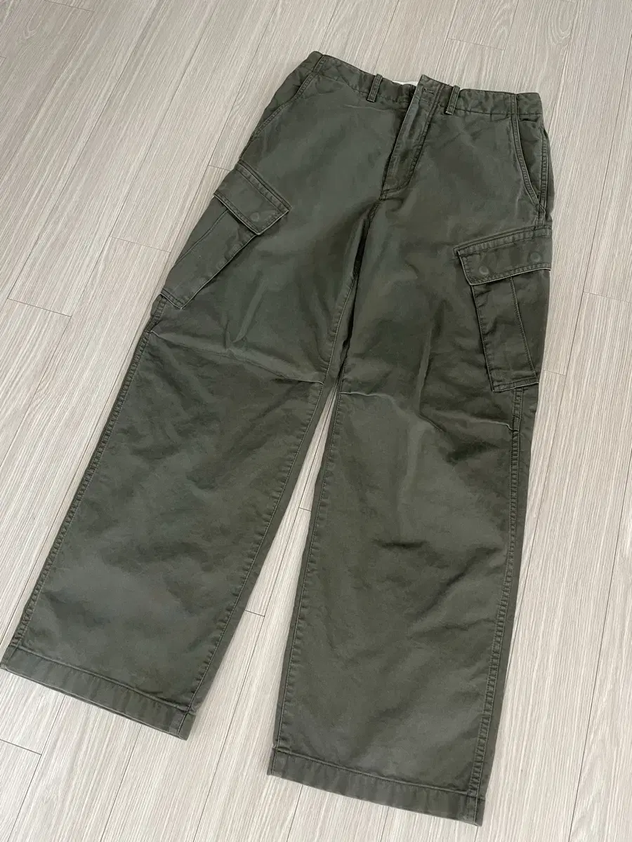 Pottery Garment Washed Cargo Pants Khaki 1 size