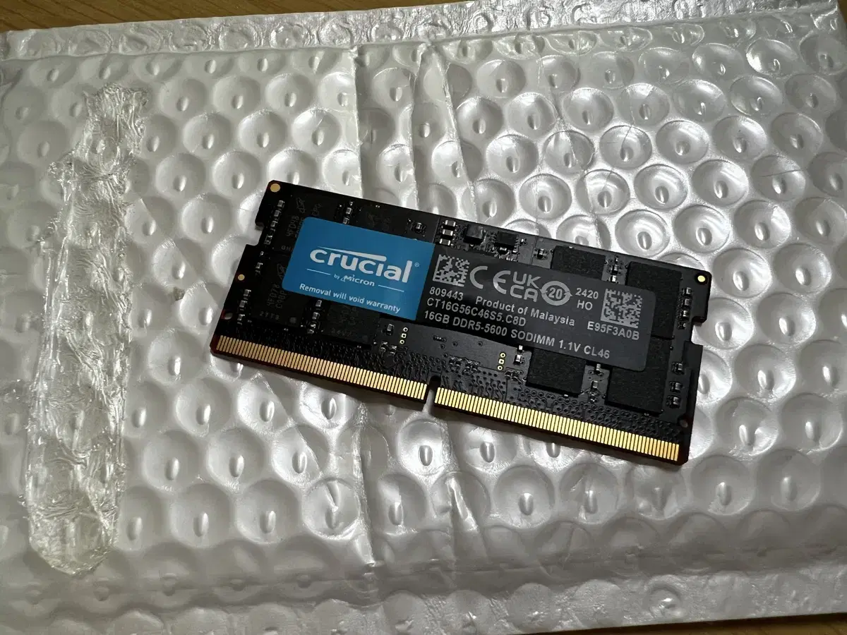 마이크론 크루셜 DDR5 16GB 5600(신품)