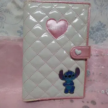 디즈니 스티치 퀼팅 커버 부착 노트 씰 부착