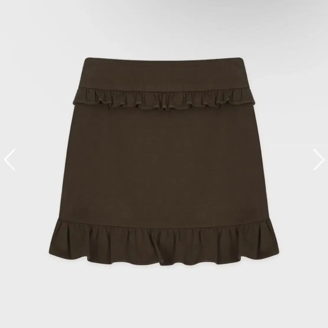 시눈 Frill Mini Skirt (Brown) (M) 프릴 치마