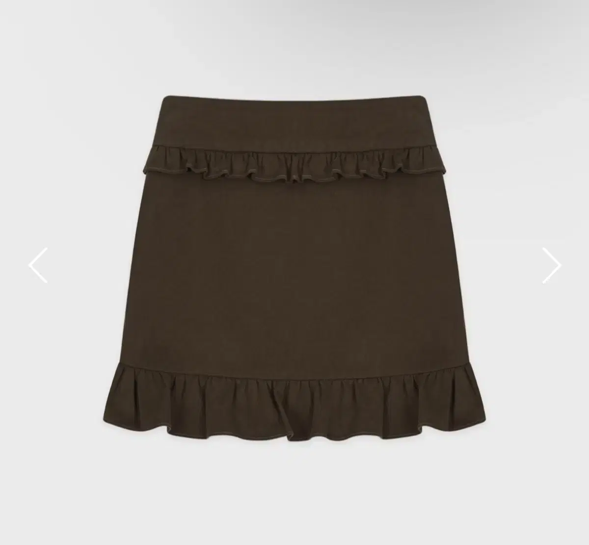 시눈 Frill Mini Skirt (Brown) (M) 프릴 치마