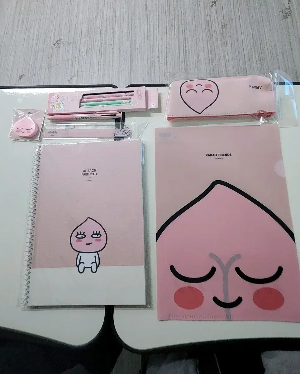 Kakao Friends Apache School Supplies Set sell eraser, ruler, paintbrush, spring notebook