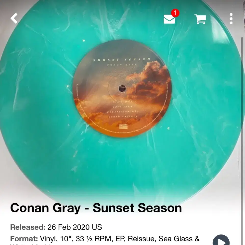 코난 그레이 lp 엘피 바이닐 sunset season 시글래스반