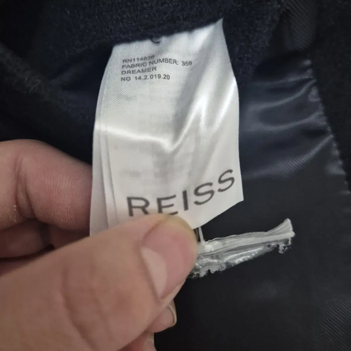 REISS 남성 스탠다드 모직 더플 코트