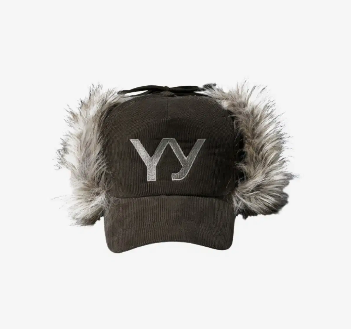 open yy faux fur corduroy earflap cap