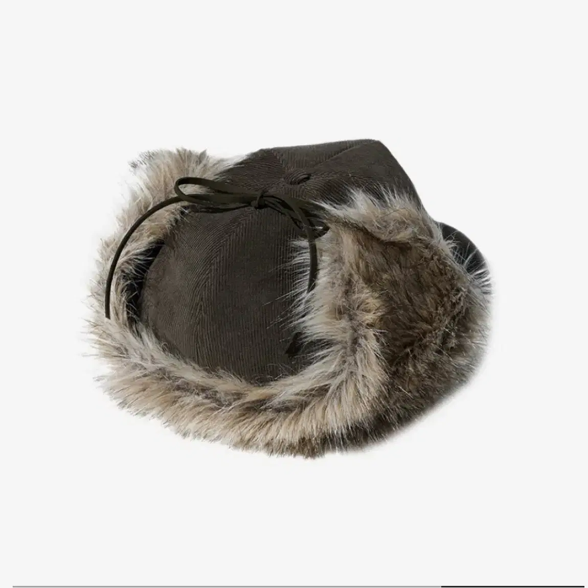 open yy faux fur corduroy earflap cap