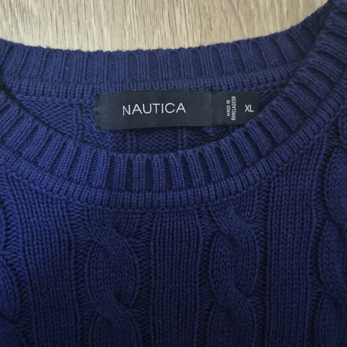 NAUTICA 노티카 남성 꽈배기 긴팔 니트