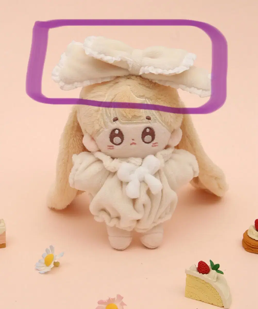 아이돌룩 리본 머리띠 10cm 15cm 인형 옷 머리띠 모자 양도