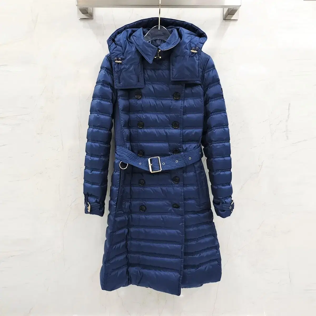 S / Burberry Dalmerton Belted Down Long Puffer