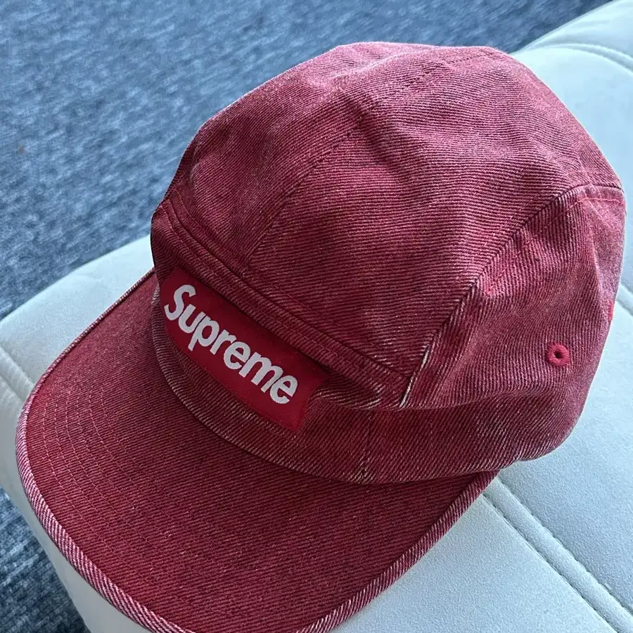 Supreme Coated Denim Camp Cap Red - 24SS