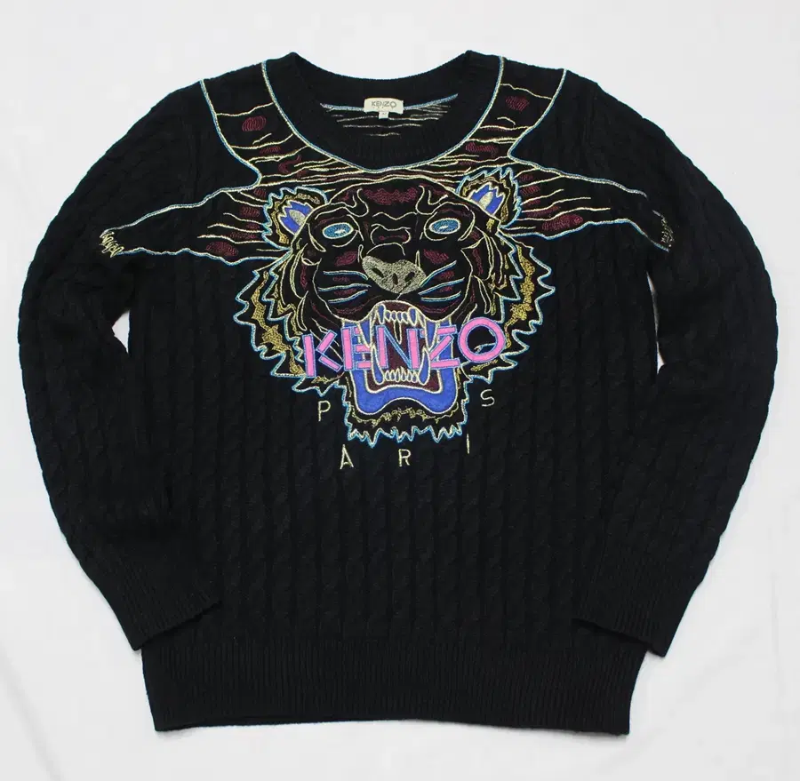 Kenzo Men's M Wool Round Knit Tiger Clean/R06