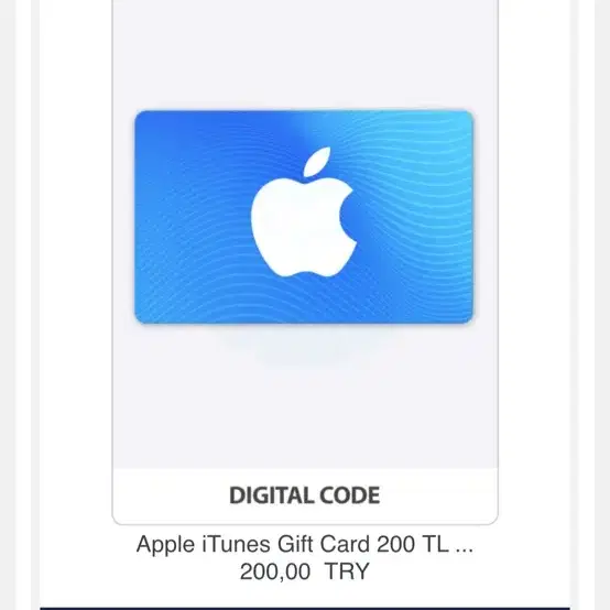 터키 애플 키프트카드 500리라