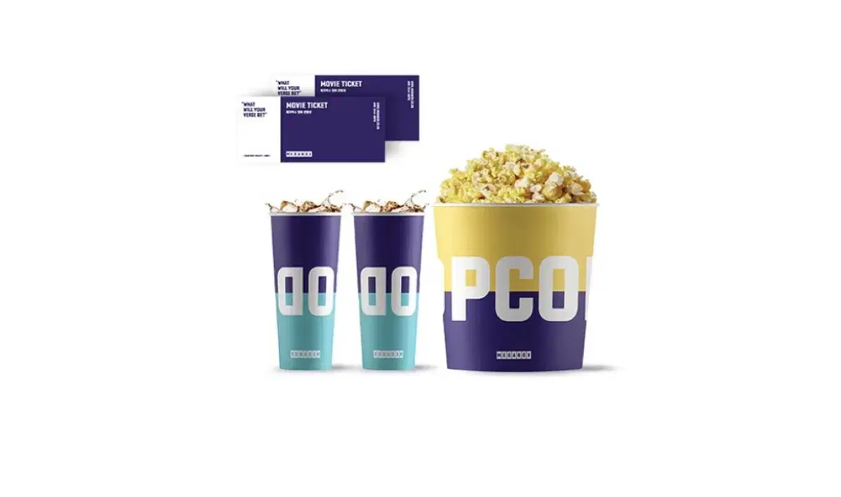 Megabox 2-pack (2 tickets + popcorn (L) + drink (R)) (Weekdays/Weekends)