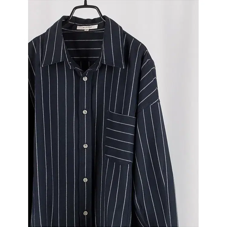 MOUSSY STRIPE LOOSE FIT SHIRTS