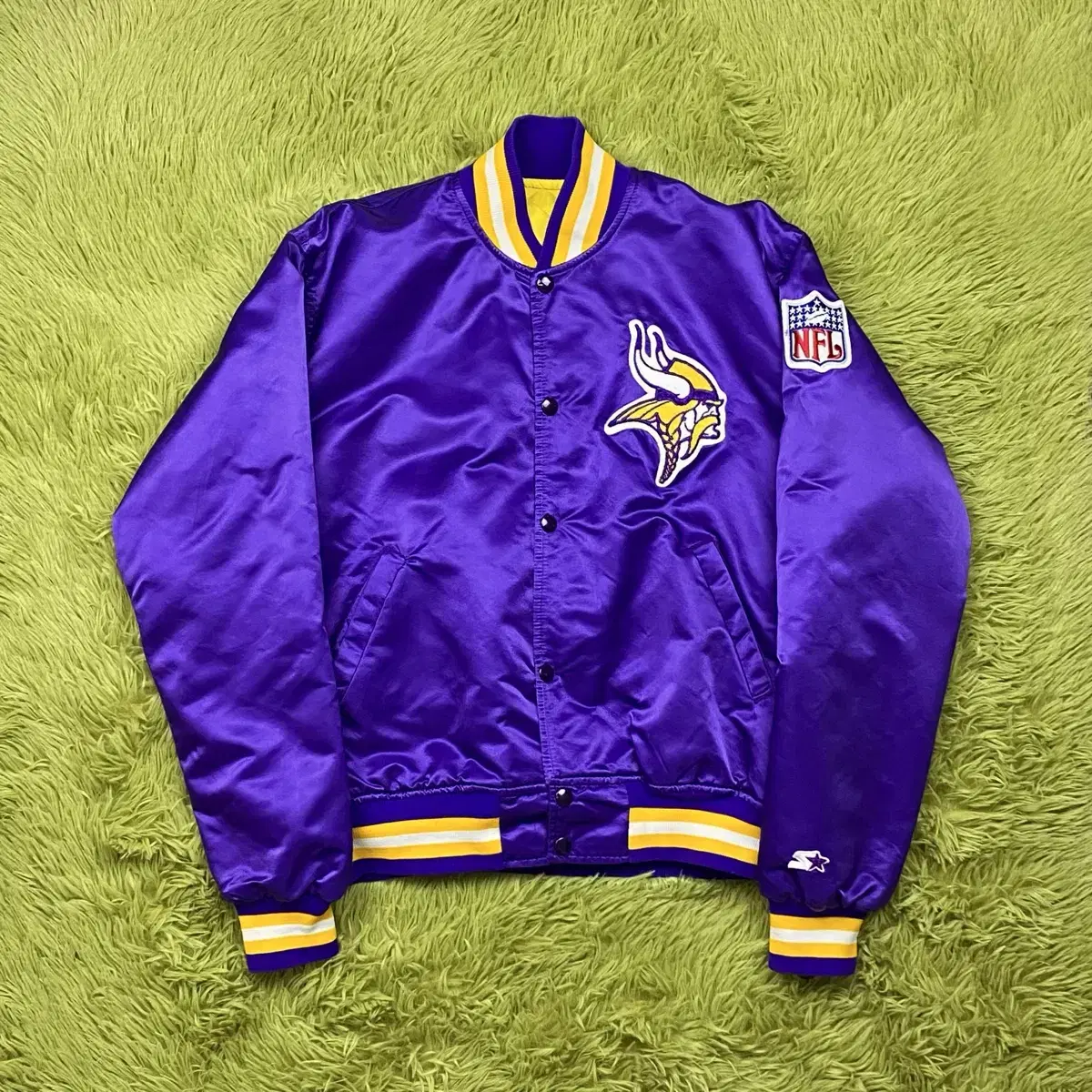 1990s 스타터 NFL 미네소타 바이킹스 새틴 자켓