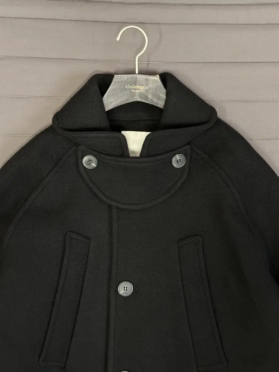 [SIZE 0] UNDERMIKA Region.02 Balmacan Oversized Wool Coat Black