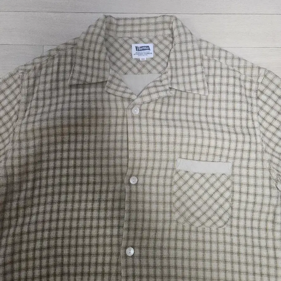 Pherrow's  Open Collar S/S Check Shirts