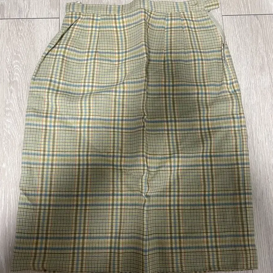 Yellow check skirt