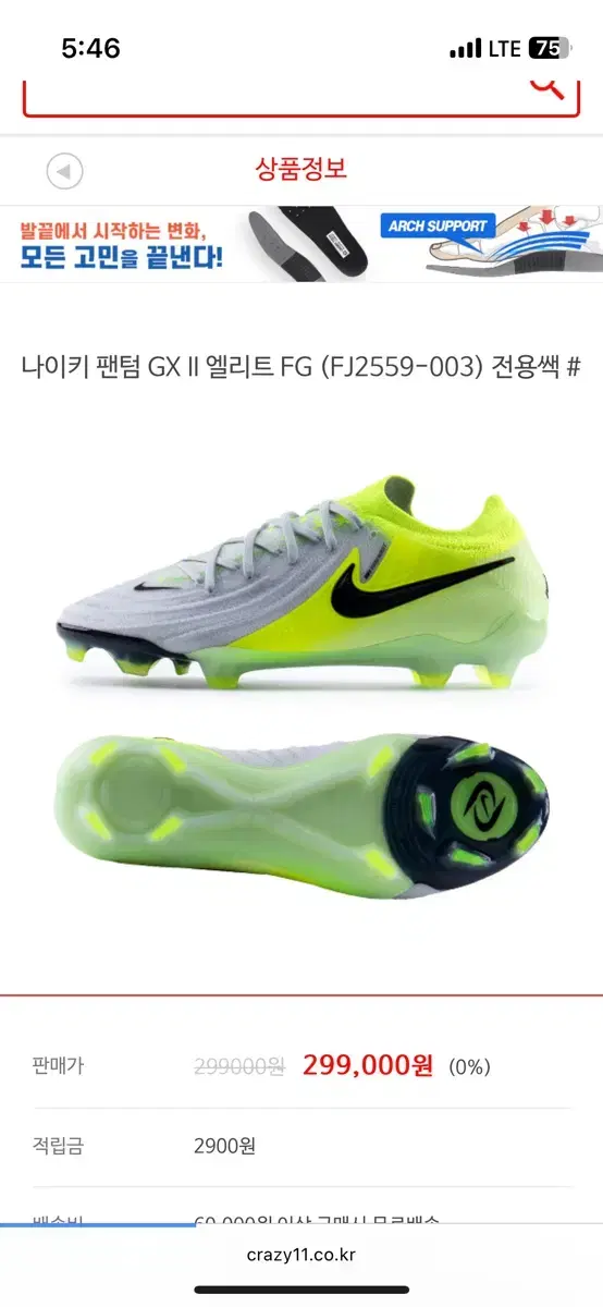 나이키 팬텀 GX II 엘리트 FG 280