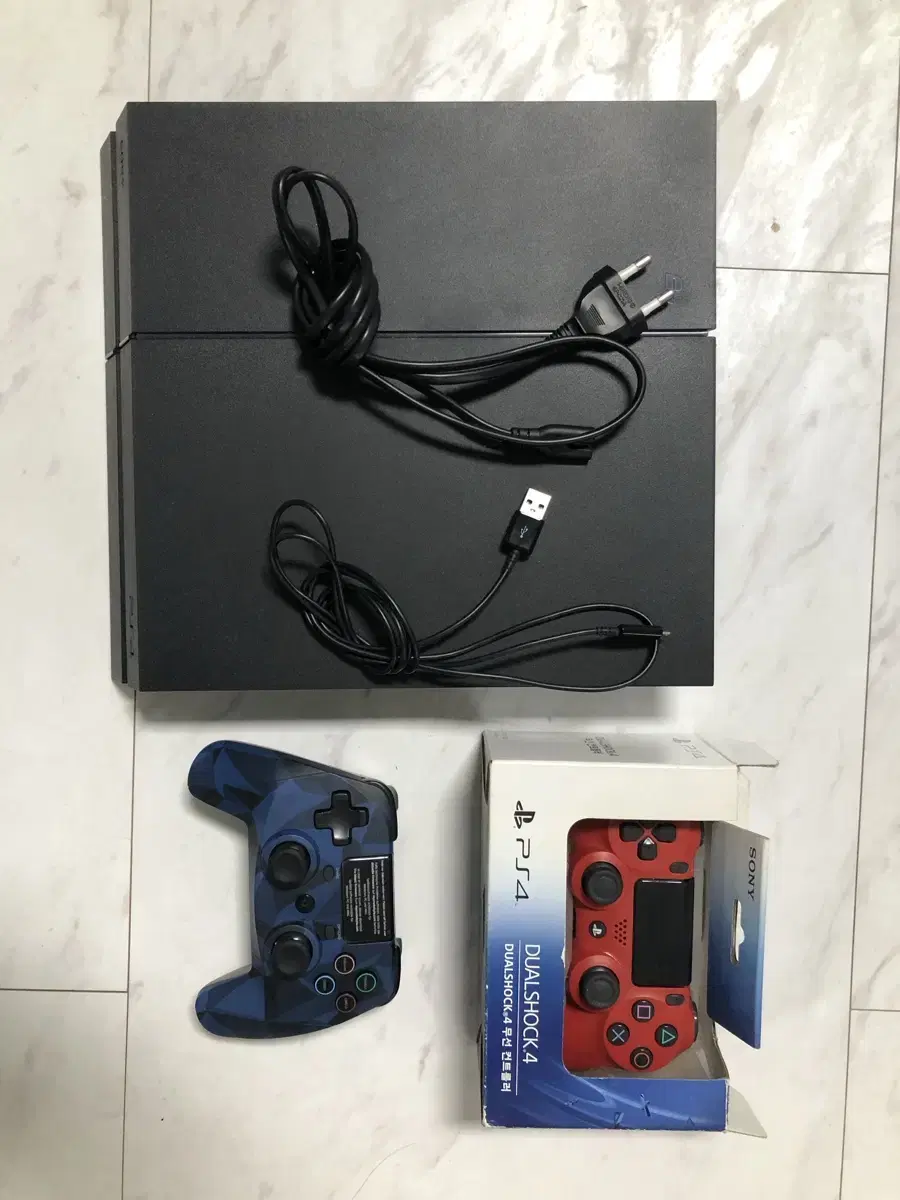 PS4 400기가, 케이블, 듀얼쇼크 2개