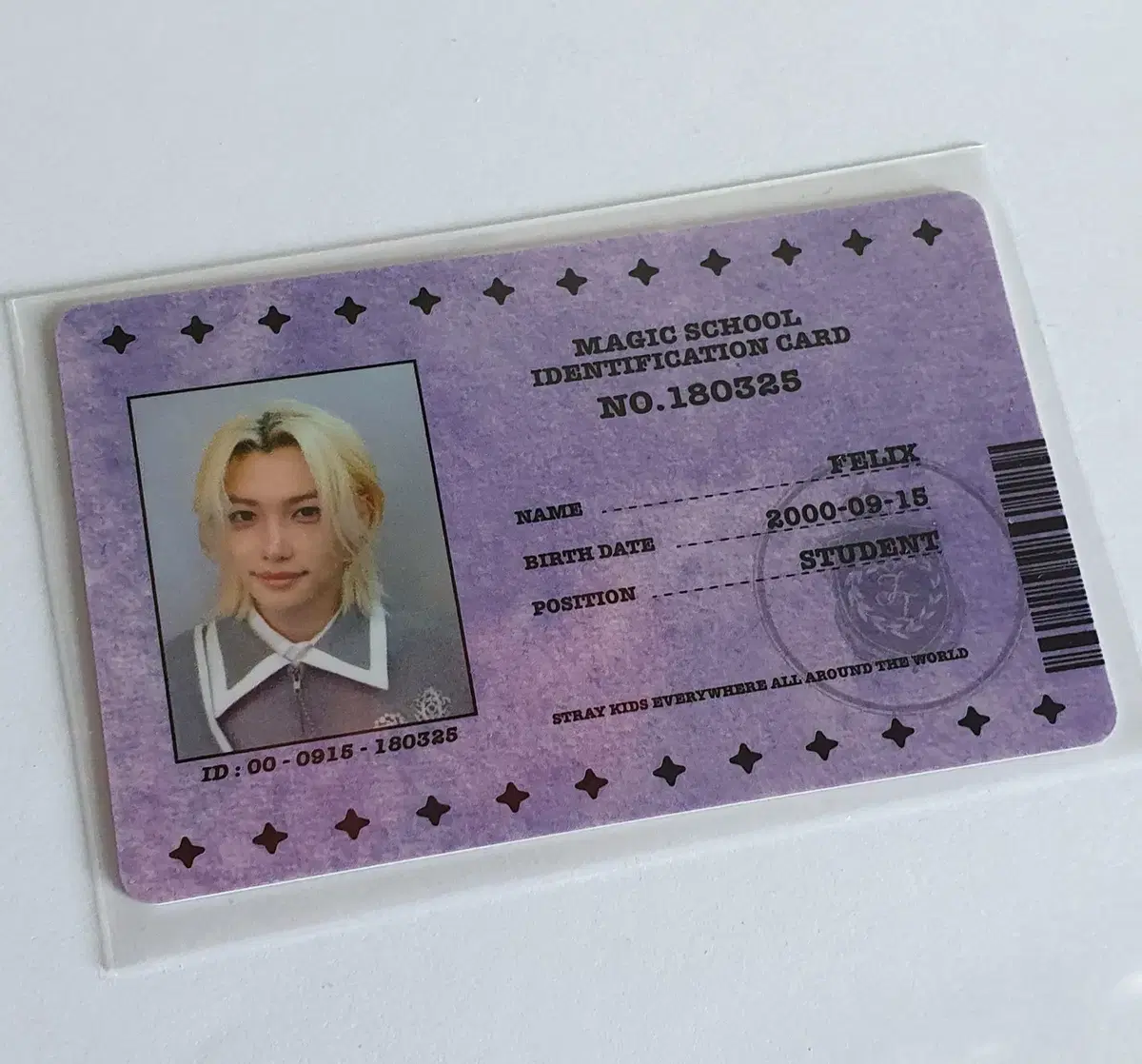 Straykids felix Magic School Student ID