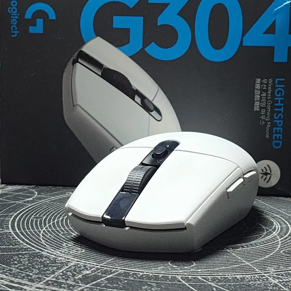 [저소음] 로지텍 G304 화이트 미사용 (사무용,게이밍,몰컴 마우스)