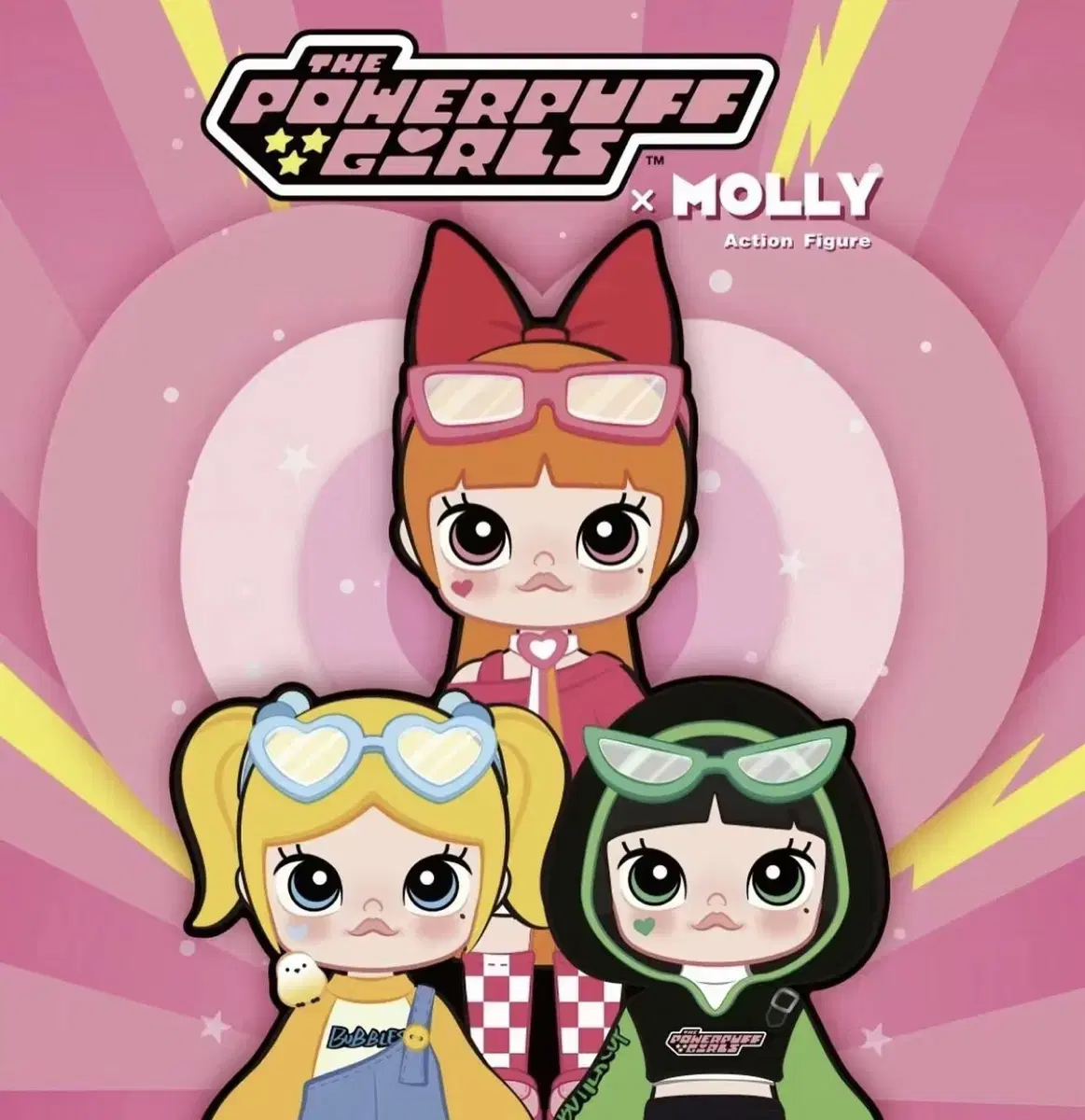 Pop Mart Molly X Power Puff Girls Series BJD 3pcs Simply Unsealed