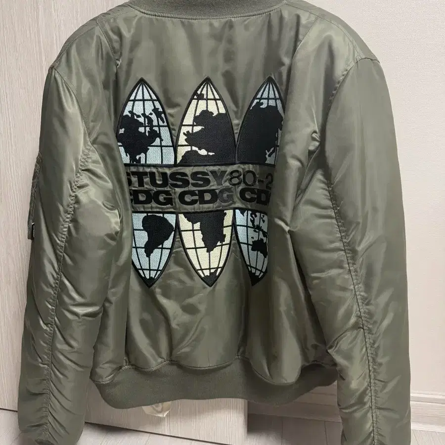 Stussy x CDG MA-1 Jacket Olive