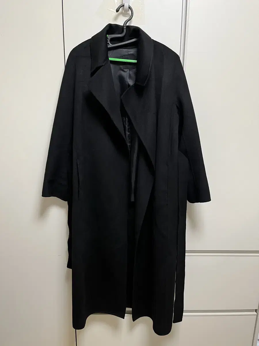 ZOOC Zook Wool Cashmere Blend Handmade Long Coat(Black55)