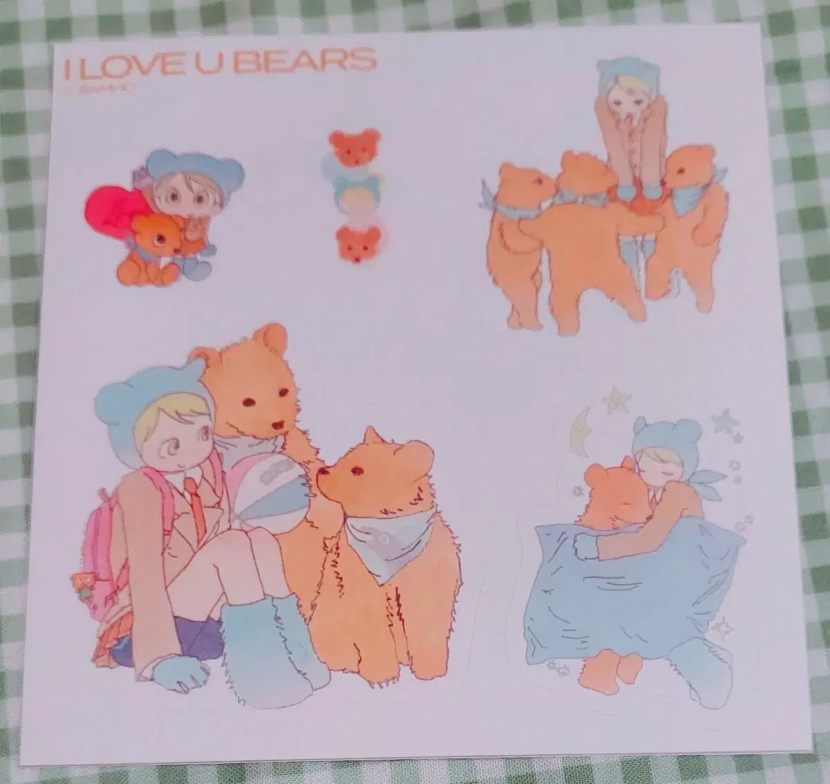 No. 3 I love you, bear sticker Dakku Stationery Ponku Topku Dakku Items Dakku Supplies