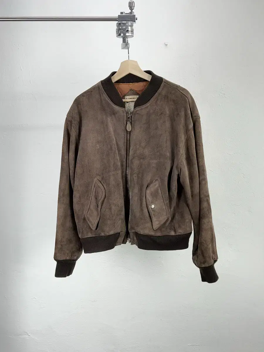 LISCH 90's Brown Suede Bomber Jacket